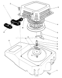 Recoil Assembly Diagram and Parts List for 26622 1000001-1999999 - 1991 Toro Lawn Mower