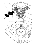 Recoil Assembly Diagram and Parts List for 26622 9000001-9999999 - 1989 Toro Lawn Mower