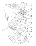 Housing Assembly Diagram and Parts List for 26623 0000001-0999999 - 1991 Toro Lawn Mower