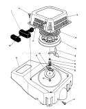 Recoil Assembly Diagram and Parts List for 26624 9000001-9999999 - 1989 Toro Lawn Mower