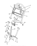 Handle Assembly Diagram and Parts List for 26624 0000001-0001101 - 1990 Toro Lawn Mower