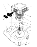 Recoil Assembly Diagram and Parts List for 26624 8000001-8999999 - 1988 Toro Lawn Mower