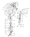 Blade Brake Clutch Assembly Diagram and Parts List for 26624 8000001-8999999 - 1988 Toro Lawn Mower