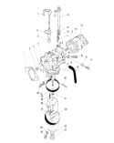 Carburetor Assembly Diagram and Parts List for 26625BG 0000001-0999999 - 1990 Toro Lawn Mower