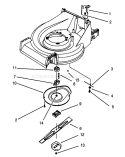 Blade Assembly Diagram and Parts List for 26625B 3900001-3999999 - 1993 Toro Lawn Mower