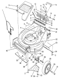 Housing Assembly Diagram and Parts List for 26625CG 9000001-9999999 - 1989 Toro Lawn Mower