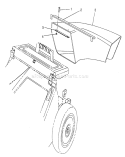Side Discharge Chute Diagram and Parts List for 26625CS 9000001-9999999 - 1989 Toro Lawn Mower