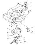 Blade Assembly Diagram and Parts List for 26625CS 9000001-9999999 - 1989 Toro Lawn Mower