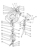 Blade Brake Clutch Assembly Diagram and Parts List for 26624 0001102-0999999 - 1990 Toro Lawn Mower