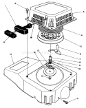 Recoil Assembly Diagram and Parts List for 26626 1000001-1999999 - 1991 Toro Lawn Mower
