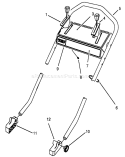 Handle Assembly Diagram and Parts List for 26630BC 5900001-5999999 - 1995 Toro Lawn Mower