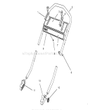 Handle Assembly Diagram and Parts List for 26631BC 5900001-5999999 - 1995 Toro Lawn Mower