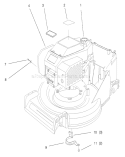 Engine Assembly Diagram and Parts List for 26633B 6900001-6999999 - 1996 Toro Lawn Mower