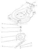 Blade and Brake Assembly Diagram and Parts List for 26634 210000001-210999999 - 2001 Toro Lawn Mower
