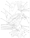 Deck Assembly Diagram and Parts List for 26634 250000001-250999999 - 2005 Toro Lawn Mower