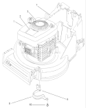 Engine and Belt Guide Assembly Diagram and Parts List for 26634 250000001-250999999 - 2005 Toro Lawn Mower