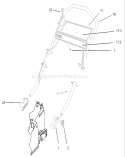 Handle Assembly Diagram and Parts List for 26634 250000001-250999999 - 2005 Toro Lawn Mower