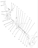 Rear Drive Assembly Diagram and Parts List for 26634 250000001-250999999 - 2005 Toro Lawn Mower
