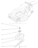 Blade and Brake Assembly Diagram and Parts List for 26634 250000001-250999999 - 2005 Toro Lawn Mower