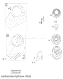 Blower Housing Assembly Diagram and Parts List for 26634 250000001-250999999 - 2005 Toro Lawn Mower