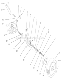 Rear Drive Assembly Diagram and Parts List for 26634 280000001-280999999 - 2008 Toro Lawn Mower