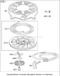Starter Assembly Diagram and Parts List for 26634 280000001-280999999 - 2008 Toro Lawn Mower