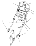 Handle Assembly Diagram and Parts List for 26635BC 5900001-5999999 - 1995 Toro Lawn Mower