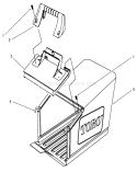 Grass Bag Assembly Diagram and Parts List for 26636B 6900001-6999999 - 1996 Toro Lawn Mower