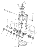Gear Case Assembly Diagram and Parts List for 26637 8900001-8999999 - 1998 Toro Lawn Mower