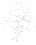 Handle Control Assembly Diagram and Parts List for 26637 8900001-8999999 - 1998 Toro Lawn Mower