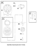 Page K Diagram and Parts List for 26637 9900001-9999999 - 1999 Toro Lawn Mower
