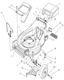 Housing Assembly Diagram and Parts List for 26637 9900001-9999999 - 1999 Toro Lawn Mower