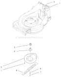 Blade Assembly Diagram and Parts List for 26637 9900001-9999999 - 1999 Toro Lawn Mower