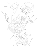 Housing Assembly Diagram and Parts List for 26638 8900001-8999999 - 1998 Toro Lawn Mower