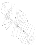 Rear Axle Assembly Diagram and Parts List for 26638 8900001-8999999 - 1998 Toro Lawn Mower