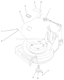 Engine Assembly Diagram and Parts List for 26639 8900001-8999999 - 1998 Toro Lawn Mower