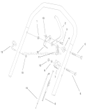 Handle Control Assembly Diagram and Parts List for 26639 8900001-8999999 - 1998 Toro Lawn Mower