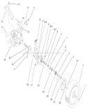 Rear Axle Assembly Diagram and Parts List for 26639 8900001-8999999 - 1998 Toro Lawn Mower