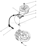 Ignition Assembly Diagram and Parts List for 26640B 3900001-3999999 - 1993 Toro Lawn Mower