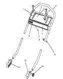 Handle Assembly Diagram and Parts List for 26640B 3900001-3999999 - 1993 Toro Lawn Mower