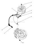 Ignition Assembly Diagram and Parts List for 26640B 4900001-4999999 - 1994 Toro Lawn Mower