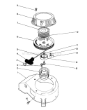 Recoil Assembly Diagram and Parts List for 26640B 4900001-4999999 - 1994 Toro Lawn Mower
