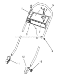 Handle Assembly Diagram and Parts List for 26640B 4900001-4999999 - 1994 Toro Lawn Mower
