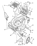 Housing Assembly Diagram and Parts List for 26641 9000001-9999999 - 1989 Toro Lawn Mower