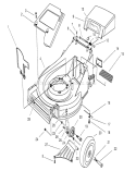 Housing Assembly Diagram and Parts List for 26643 7900001-7999999 - 1997 Toro Lawn Mower