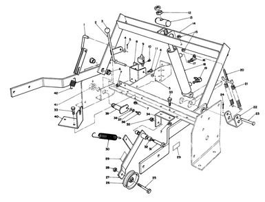 Parking Brake & Lift Frame Assembly Diagram and Parts List for 30754 7000001 - 7999999 Toro Lawn Tractor