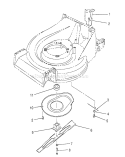 Blade Assembly Diagram and Parts List for 26680 0000001-0999999 - 1990 Toro Lawn Mower
