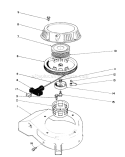 Recoil Assembly Diagram and Parts List for 26680 0000001-0999999 - 1990 Toro Lawn Mower
