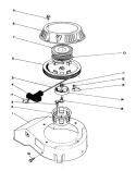 Recoil Assembly Diagram and Parts List for 26682 9000001-9999999 - 1989 Toro Lawn Mower