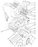 Housing Assembly Diagram and Parts List for 26683 2000001-2999999 - 1992 Toro Lawn Mower